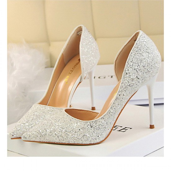 Wedding Accessories Women's Sparkling Glitter Stiletto Heel Closed Toe Pumps With Others