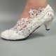Wedding Shoes Women's Leatherette Stiletto Heel Closed Toe With Sewing Lace