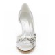 Wedding Shoes Women's Satin Stiletto Heel Peep Toe Sandals With Rhinestone