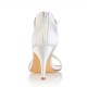 Wedding Shoes Women's Silky Satin Stiletto Heel Peep Toe Pumps Sandals With Tassel