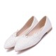 Wedding Shoes Women's Leatherette Flat Heel Closed Toe Flats With Applique