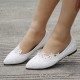 Wedding Shoes Women's Leatherette Flat Heel Closed Toe Flats With Applique