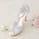 Wedding Shoes Women's Lace Silky Satin Stiletto Heel Peep Toe Platform Pumps