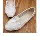 Wedding Shoes Women's Leatherette Flat Heel Closed Toe Flats With Imitation Pearl Applique