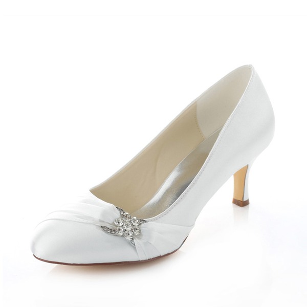 Wedding Shoes Women's Satin Stiletto Heel Closed Pumps
