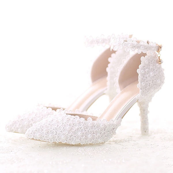 Wedding Shoes Women's Patent Leather Stiletto Heel Pumps Sandals 