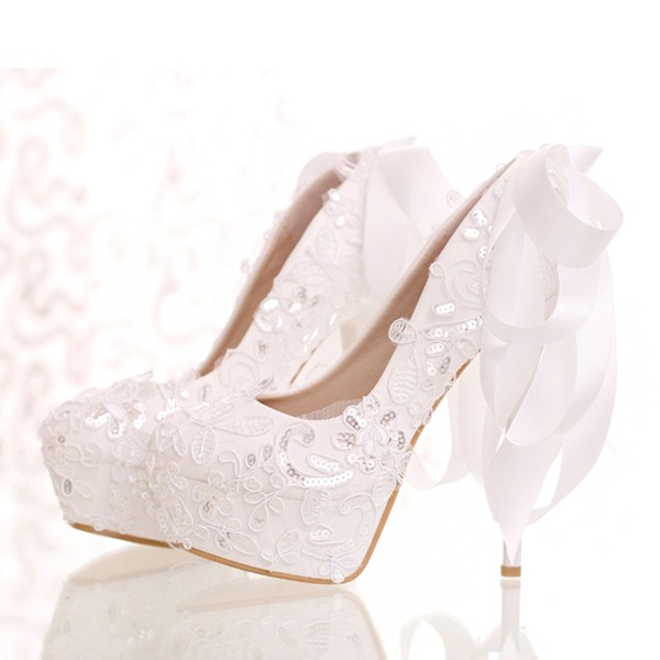 Wedding Shoes Women's Leatherette Stiletto Heel Closed Toe Platform Pumps