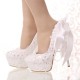 Wedding Shoes Women's Leatherette Stiletto Heel Closed Toe Platform Pumps