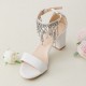 Wedding Shoes Women's Leatherette Chunky Heel Peep Toe Platform Sandals