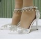 Wedding Shoes Women's Leatherette Stiletto Heel Closed Toe Pumps Sandals Mary Jane