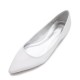 Wedding Shoes Women's Silky Satin Flat Heel Closed Toe Flats