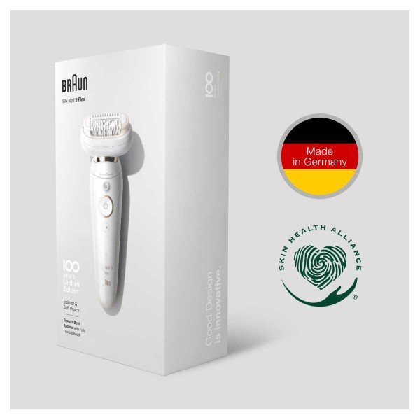 Braun Silk-épil 9 Flex 9002 100th Year Special Max Series Wet & Dry Epilator