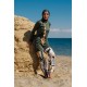 Mayo burkini  Rivamera Women's Khaki Flywheel Design Patterned Hijab Swimsuit R1105