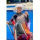 غطاء بوركيني مربع منقوش على ثوب السباحة مارينا للحجاب P2107