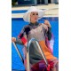 burkini cover Square Patterned Kaftan Kimono Pareo on Marina Hijab Swimsuit P2107