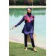 Mayo burkini Marina Navy Blue Women's Patterned Design Hijab Swimsuit M2269