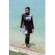 Mayo burkini Marina Women's Black Floral Patterned Design Hijab Swimsuit M2224