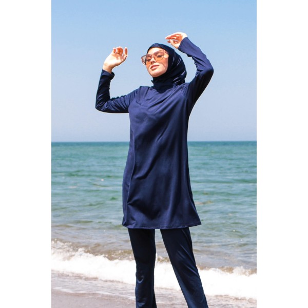 Mayo burkini Marina Swimsuit Hijab Swimsuit 1969-Navy Blue