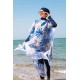 burkini cover Marina Hijab Swimwear Leaf Patterned Kaftan Kimono Pareo P2103