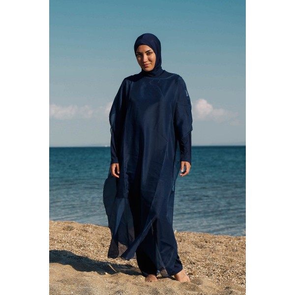 ملابس السباحة مارينا حجاب تلبس فوق غطاء بوركيني Pareo P2201 - أزرق داكن