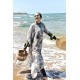 burkini cover Marina Hijab Swimwear Leaf Patterned Kaftan Kimono Pareo P2101