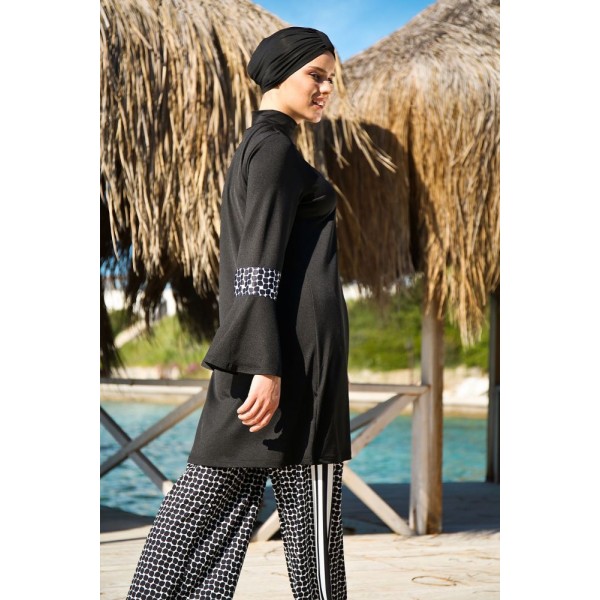 Mayo burkini Marina Swimsuit Hijab Swimsuit 1960-Black