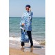 Mayo burkini Marina Navy Blue Tile Pattern Design Fully Covered Hijab Swimsuit 1950