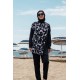 Mayo burkini Rivamera Black Pattern Detailed Hijab Swimsuit R1113