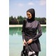 Mayo burkini Rivamera Black Minimal Design Hijab Swimsuit R1118