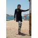 Mayo burkini  Rivamera Pattern Detailed Black Hijab Swimsuit R1116