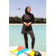 Mayo burkini  Rivamera Women's Black Stripe Detailed Design Hijab Swimsuit R1122