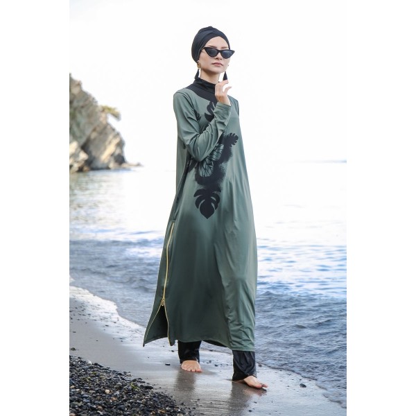 Mayo burkini Marina Hijab Swimsuit M2021-Khaki