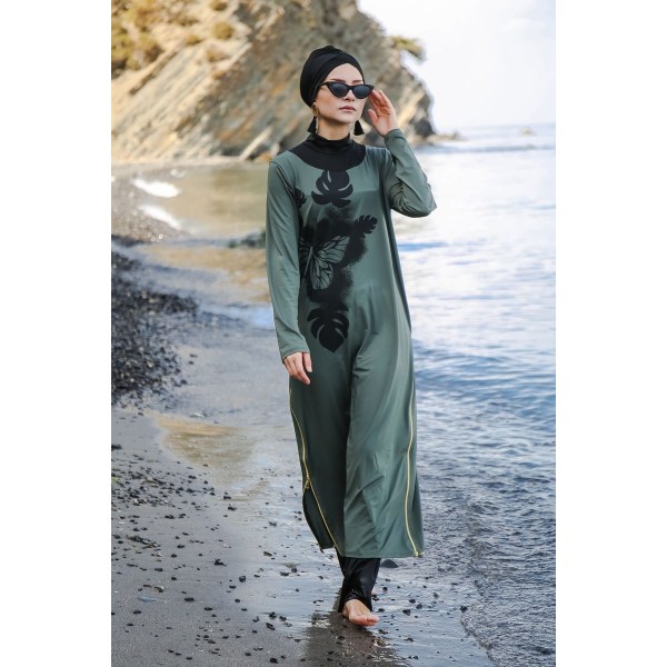 Mayo burkini Marina Hijab Swimsuit M2021-Khaki