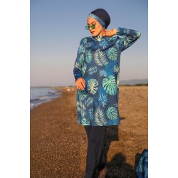 Mayo burkini Marina Hijab Swimsuit Leaf Pattern M2112