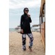 Mayo burkini Rivamera Black Pattern Detailed Hijab Swimsuit R1101