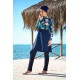 Mayo burkini Marina Swimsuit Hijab Swimsuit 1971-Navy Blue