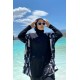 Mayo burkini Marina Black Women's Pattern Detailed Design Hijab Swimsuit M2277