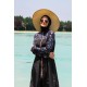 Mayo burkini Marina Black Women's Pattern Detailed Design Hijab Swimsuit M2264