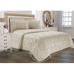 Duvet Cover Dowry Land Jacquard Chenille Bed Cover Beige