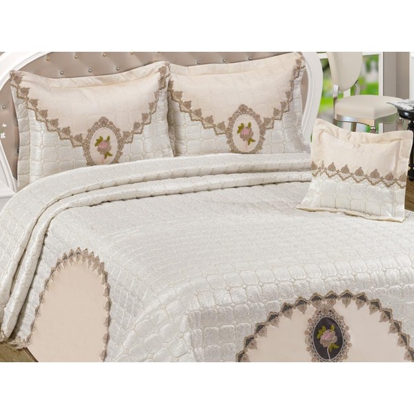 Duvet Cover Dowry Quilted Bedspread Marseille Cream