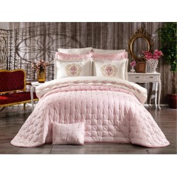 Duvet Cover Chester Double Bed Cover 4 Pieces Powder