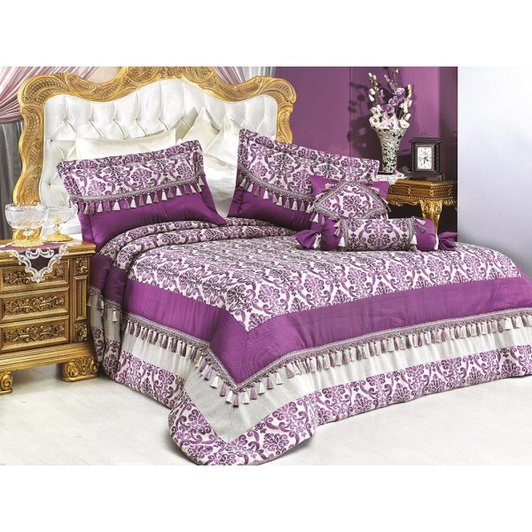 Duvet Cover Vinaldi Sahara Jacquard Bedspread Purple