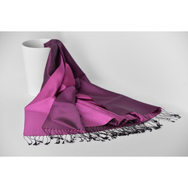 100% double face silk shawl