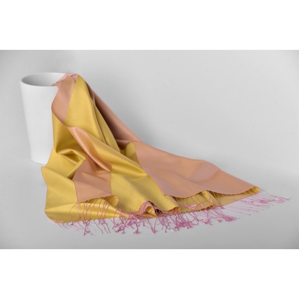 100% double face silk shawl