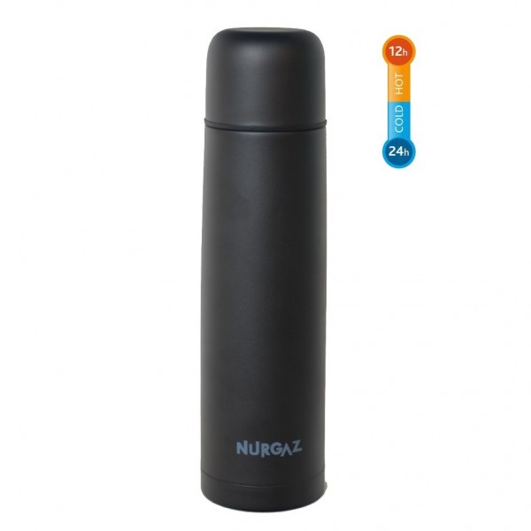 Thermos   Nurgaz 1L Extreme Steel Thermos - Black