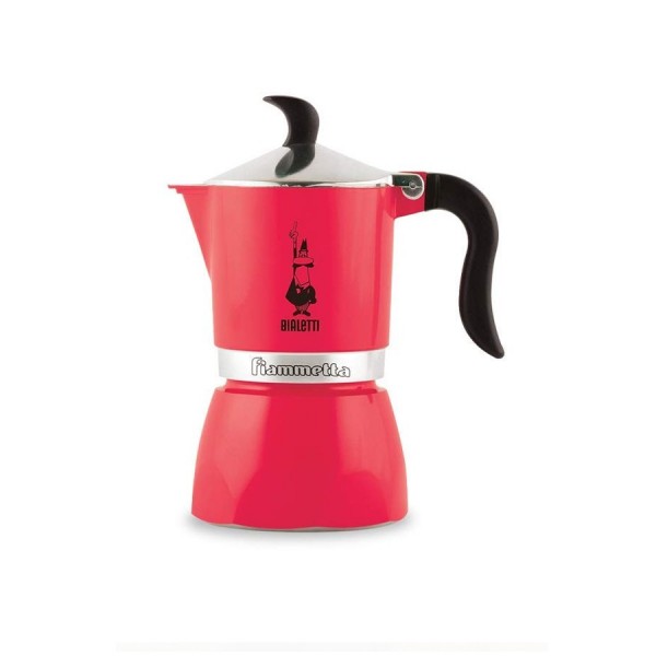 Bialetti Fiammetta Moka Pot 1 Cup - Fluo Strawberry