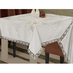 Luxury tablecloth French Laced Cemre Kitchen Set 19 Pieces