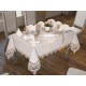 مفرش المائدة الفاخرة Elif قماش المائدة 160x260 سم 26 قطعة كريم