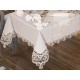 مفرش المائدة الفاخرة Elif قماش المائدة 160x260 سم 26 قطعة كريم