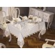 Luxury tablecloth Smile Tablecloth 160x260 Cm 26 Pieces Cream